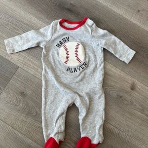 4/20$ Baby baseball theme one piece/romper size 3 months